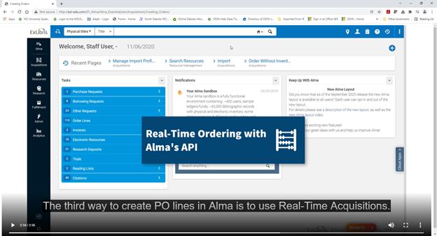 Real Time API ordering